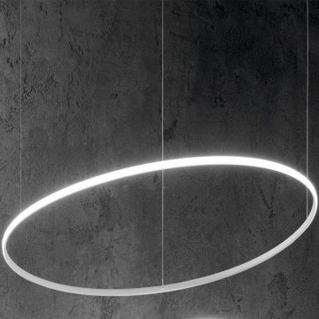 Ideal Lux - LED Luster na sajli HULAHOOP LED/28W/230V 3000K pr. 61 cm CRI 90 bijela