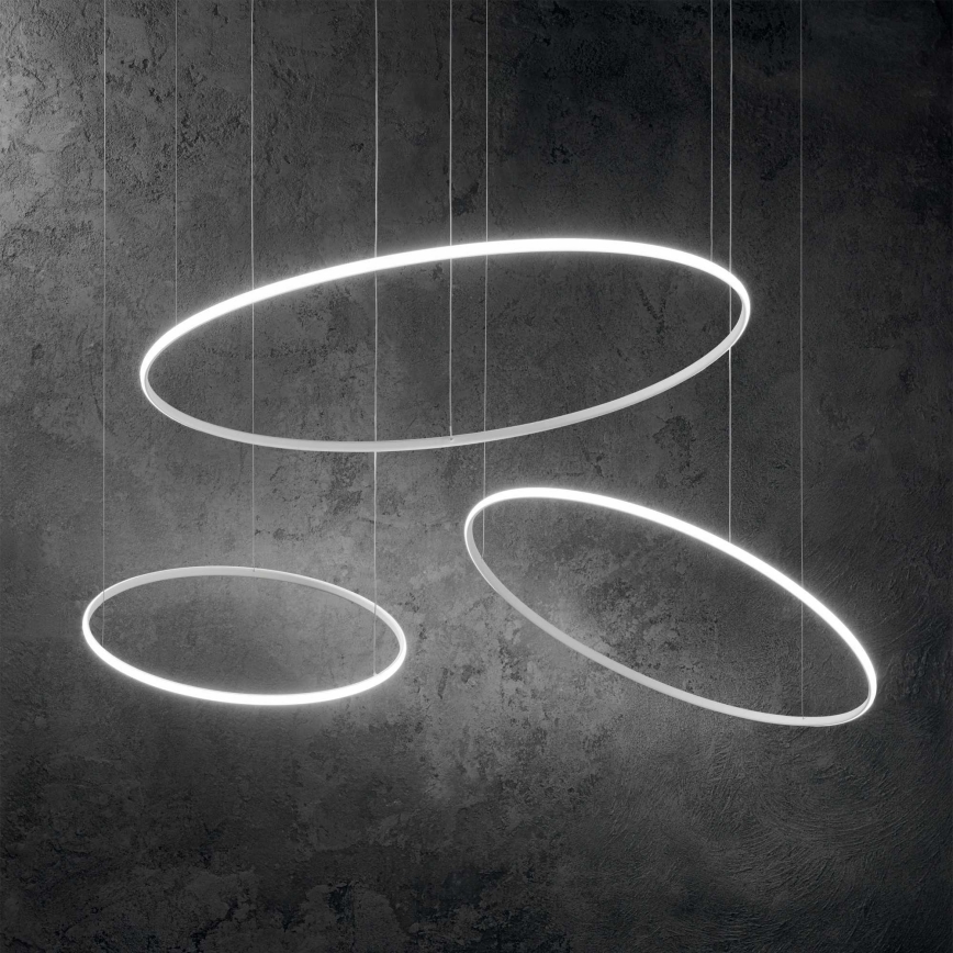 Ideal Lux - LED Luster na sajli HULAHOOP LED/46W/230V 3000K pr. 100 cm CRI 90 bijela