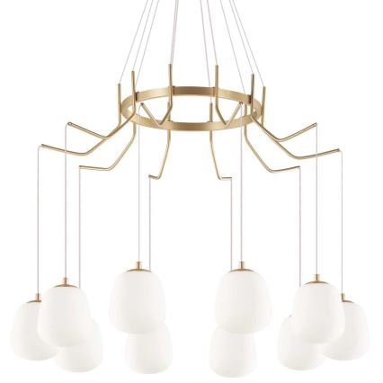 Ideal Lux - LED Luster na sajli KAROUSEL 10xG9/3W/230V pr. 82,5 cm mesing