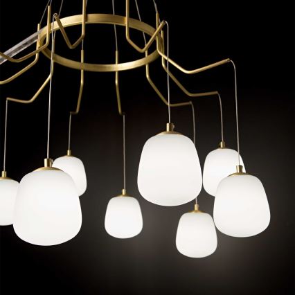 Ideal Lux - LED Luster na sajli KAROUSEL 10xG9/3W/230V pr. 82,5 cm mesing