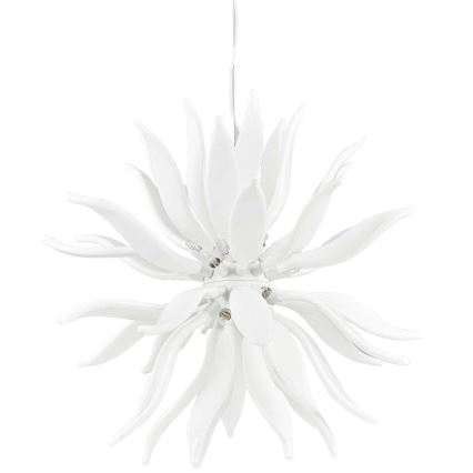 Ideal Lux - LED Luster na sajli LEAVES 12xG9/3W/230V pr. 80 cm bijela