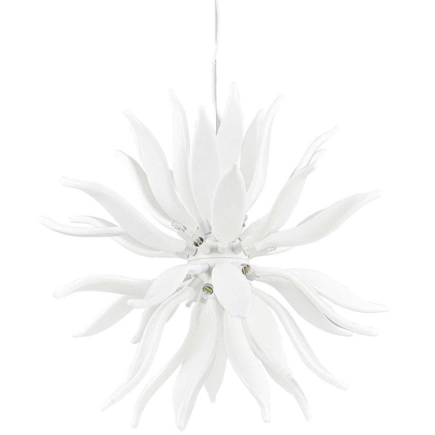 Ideal Lux - LED Luster na sajli LEAVES 12xG9/3W/230V pr. 80 cm bijela