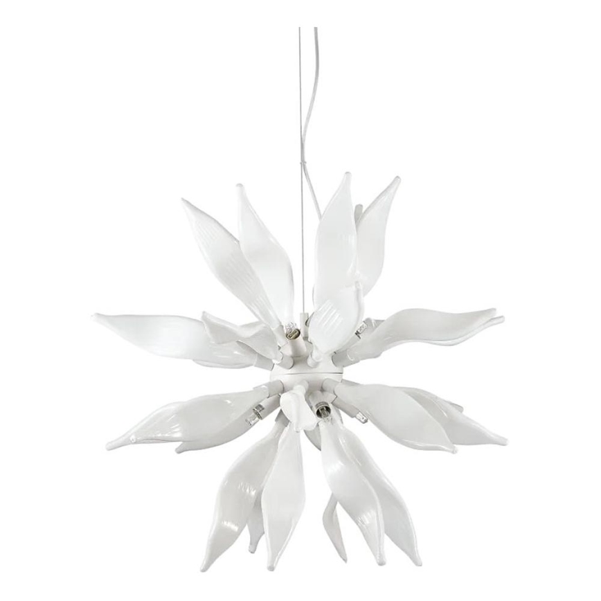 Ideal Lux - LED Luster na sajli LEAVES 8xG9/3W/230V pr. 63 cm bijela