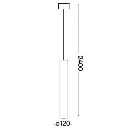 Ideal Lux - LED Luster na sajli LOOK 1xGU10/10W/230V crna