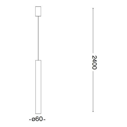Ideal Lux - LED luster na sajli LOOK 1xGU10/7W/230V CRI 90 promjer 6 cm crna