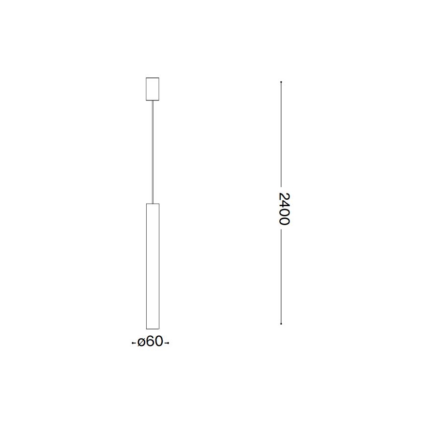 Ideal Lux - LED luster na sajli LOOK 1xGU10/7W/230V CRI 90 promjer 6 cm crna