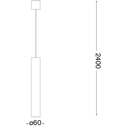 Ideal Lux - LED luster na sajli LOOK 1xGU10/7W/230V CRI 90 Ø 6 cm sjajni krom