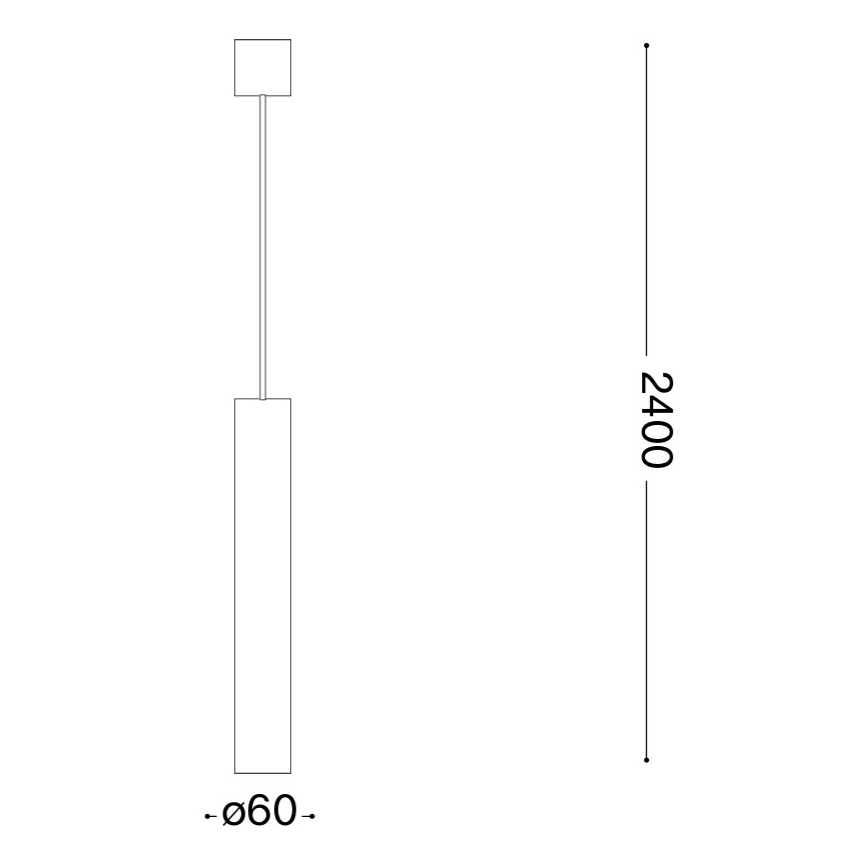 Ideal Lux - LED luster na sajli LOOK 1xGU10/7W/230V CRI 90 Ø 6 cm sjajni krom