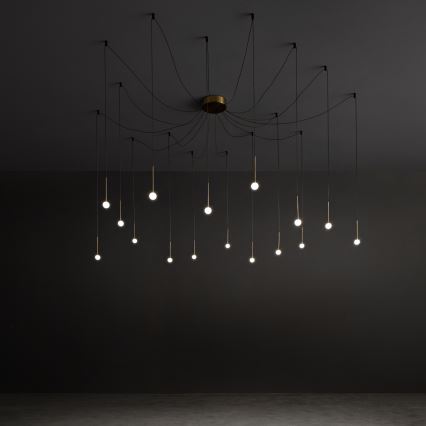 Ideal Lux - LED luster na sajli LUCCIOLA 16xLED/16W/230V CRI 90 u obliku pauka, mesing