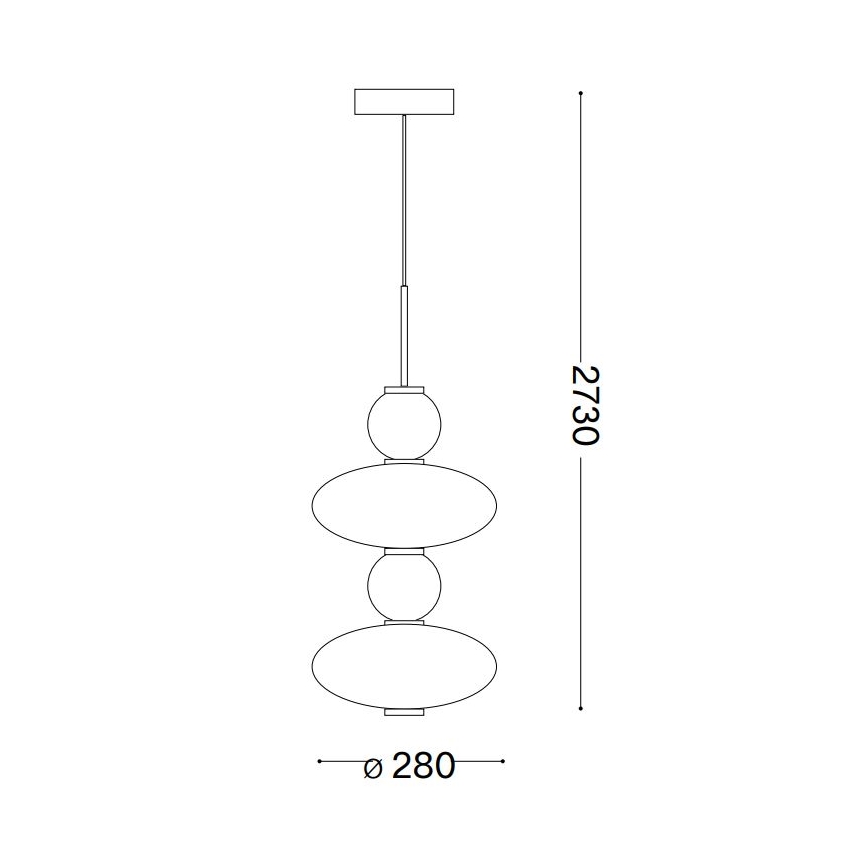 Ideal Lux - LED Luster na sajli LUMIERE LED/34W/230V