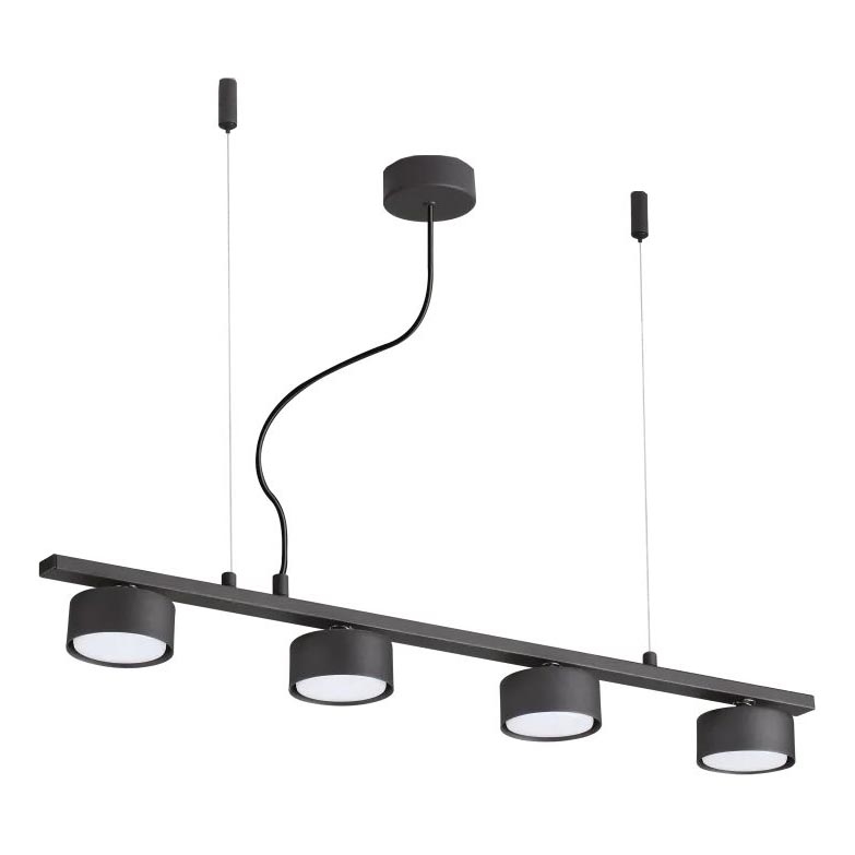 Ideal Lux - LED Luster na sajli MINOR 4xGX53/9W/230V 75,5 cm crna