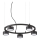 Ideal Lux - LED Luster na sajli MINOR 5xGX53/9W/230V pr. 50 cm crna