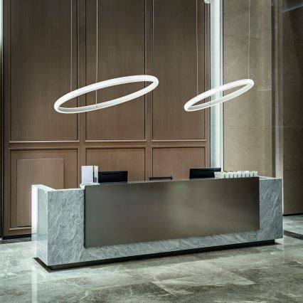 Ideal Lux - LED Luster na sajli MIRACLE LED/45W/230V pr. 80 cm CRI 90 mat krom