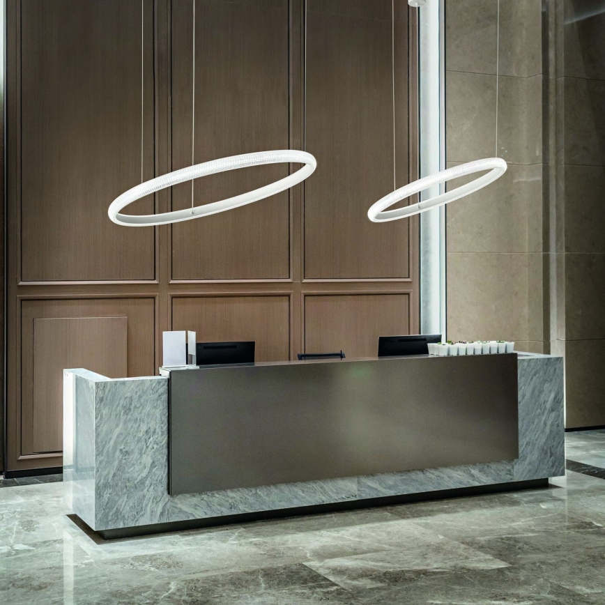 Ideal Lux - LED Luster na sajli MIRACLE LED/45W/230V pr. 80 cm CRI 90 mat krom