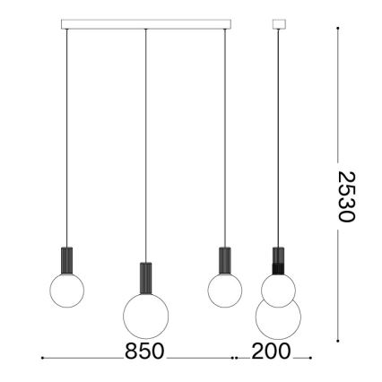 Ideal Lux - LED luster na sajli ODEON LED/20W/230V CRI 90 bež/bijela