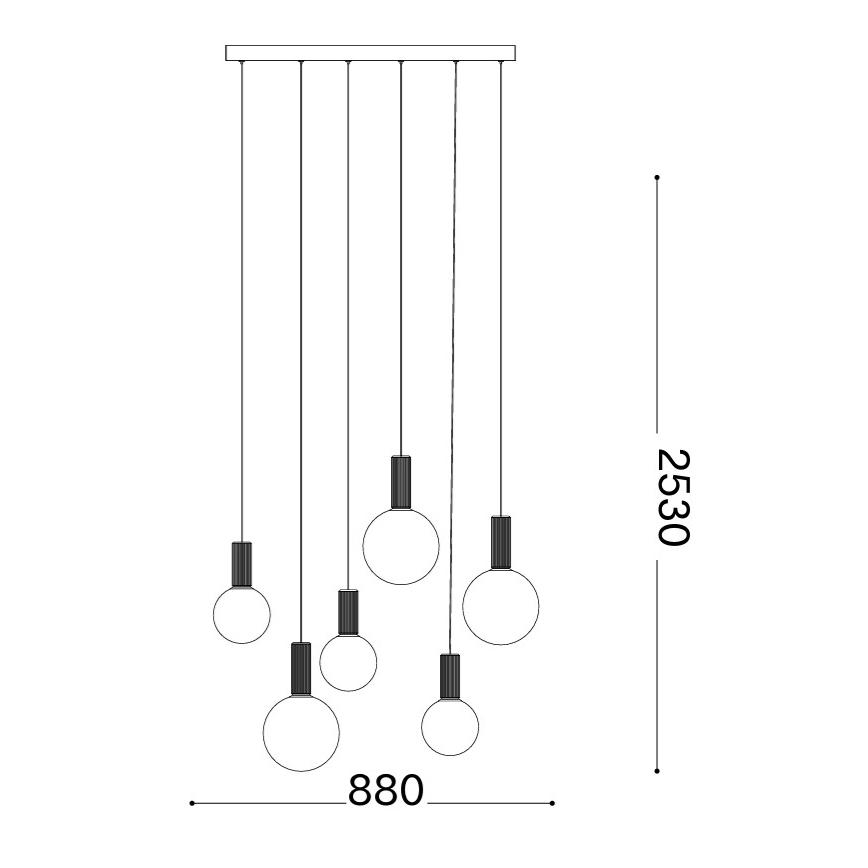 Ideal Lux - LED luster na sajli ODEON LED/39W/230V CRI 90 bež/bijela