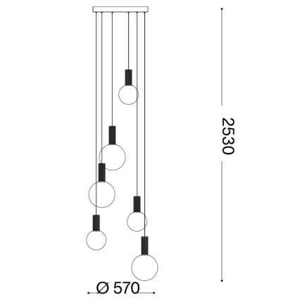 Ideal Lux - LED luster na sajli ODEON LED/39W/230V CRI 90 Ø 57 cm bež/bijela
