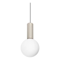 Ideal Lux - LED luster na sajli ODEON LED/8W/230V CRI 90 pr. 15 cm bež/bijela