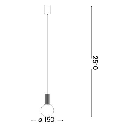 Ideal Lux - LED luster na sajli ODEON LED/8W/230V CRI 90 pr. 15 cm bež/bijela