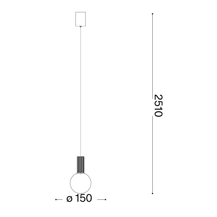 Ideal Lux - LED luster na sajli ODEON LED/8W/230V CRI 90 pr. 15 cm bež/bijela