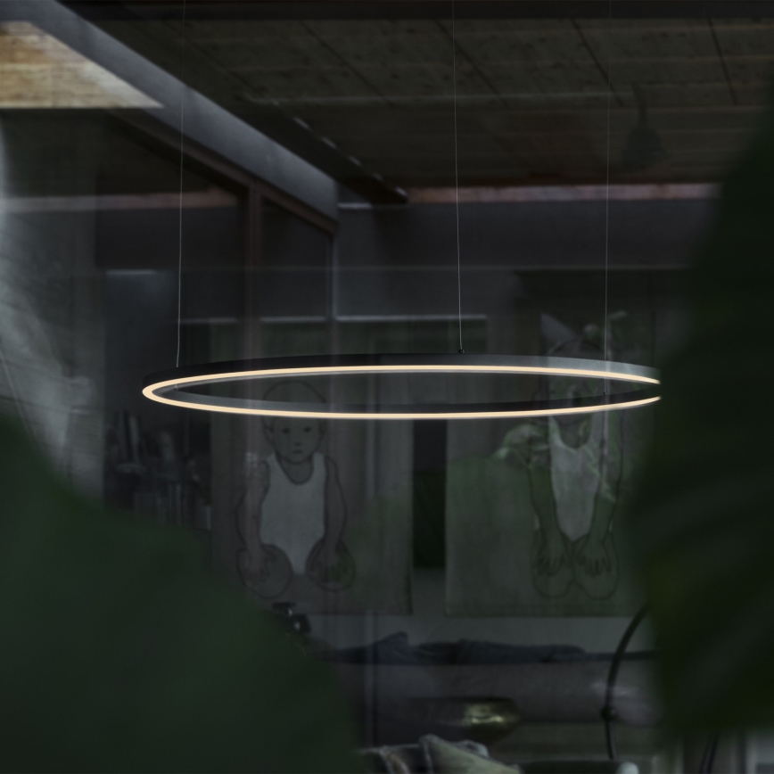 Ideal Lux - LED Luster na sajli ORACLE LED/89W/230V 3000K pr. 150 cm crna