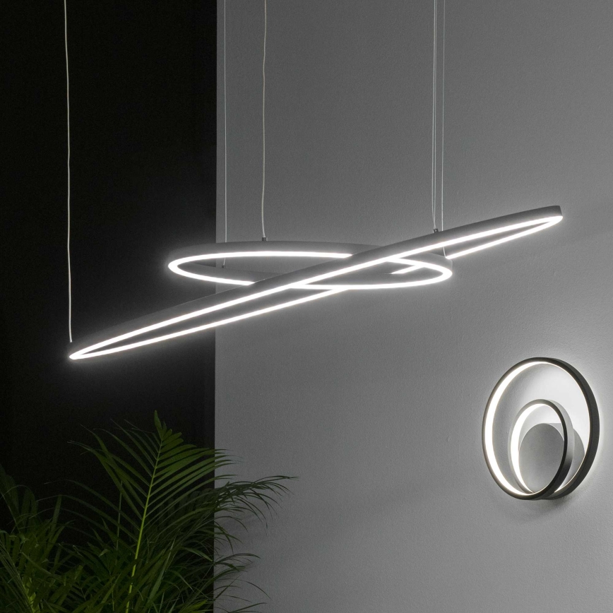 Ideal Lux - LED Luster na sajli ORACLE LED/89W/230V 3000K pr. 150 cm crna