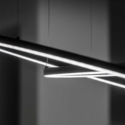 Ideal Lux - LED Luster na sajli ORACLE LED/89W/230V 3000K pr. 150 cm crna