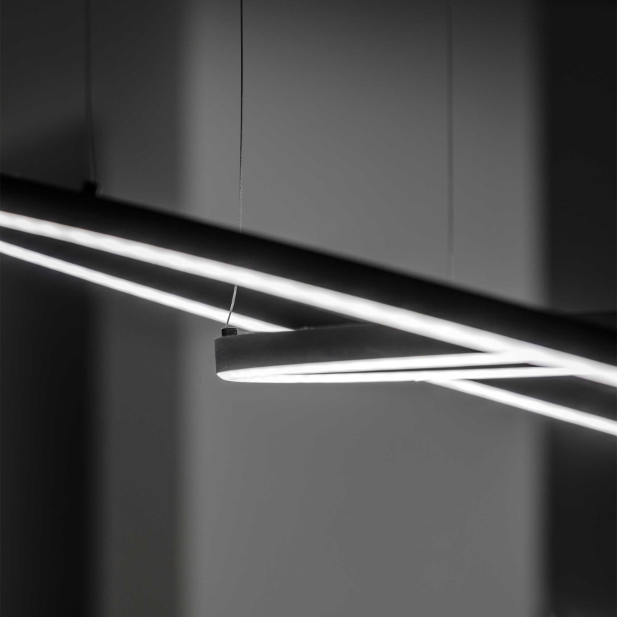 Ideal Lux - LED Luster na sajli ORACLE LED/89W/230V 3000K pr. 150 cm crna