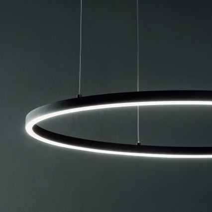 Ideal Lux - LED Luster na sajli ORACLE LED/89W/230V 3000K pr. 150 cm crna