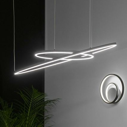 Ideal Lux - LED Luster na sajli ORACLE SLIM LED/29W/230V 2700K pr. 50 cm crna