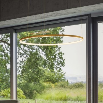 Ideal Lux - LED luster na sajli ORACLE SLIM LED/29W/230V 3000K CRI 90 promjer 50 cm zlatna