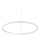 Ideal Lux - LED Luster na sajli ORACLE SLIM LED/37W/230V 2700K pr. 70,5 cm bijela