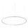 Ideal Lux - LED Luster na sajli ORACLE SLIM LED/38W/230V 3000K pr. 70 cm bijela