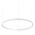 Ideal Lux - LED Luster na sajli ORACLE SLIM LED/38W/230V 4000K pr. 70 cm bijela