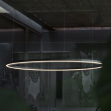 Ideal Lux - LED Luster na sajli ORACLE SLIM LED/38W/230V pr. 70 cm crna