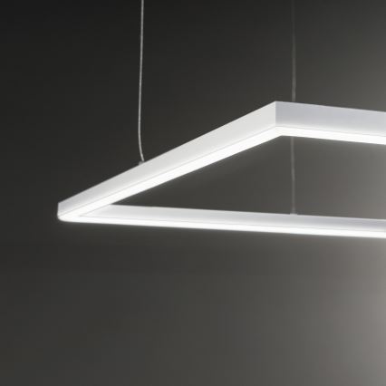 Ideal Lux - LED Luster na sajli ORACLE SLIM LED/41W/230V 3000K 70x70 cm bijela
