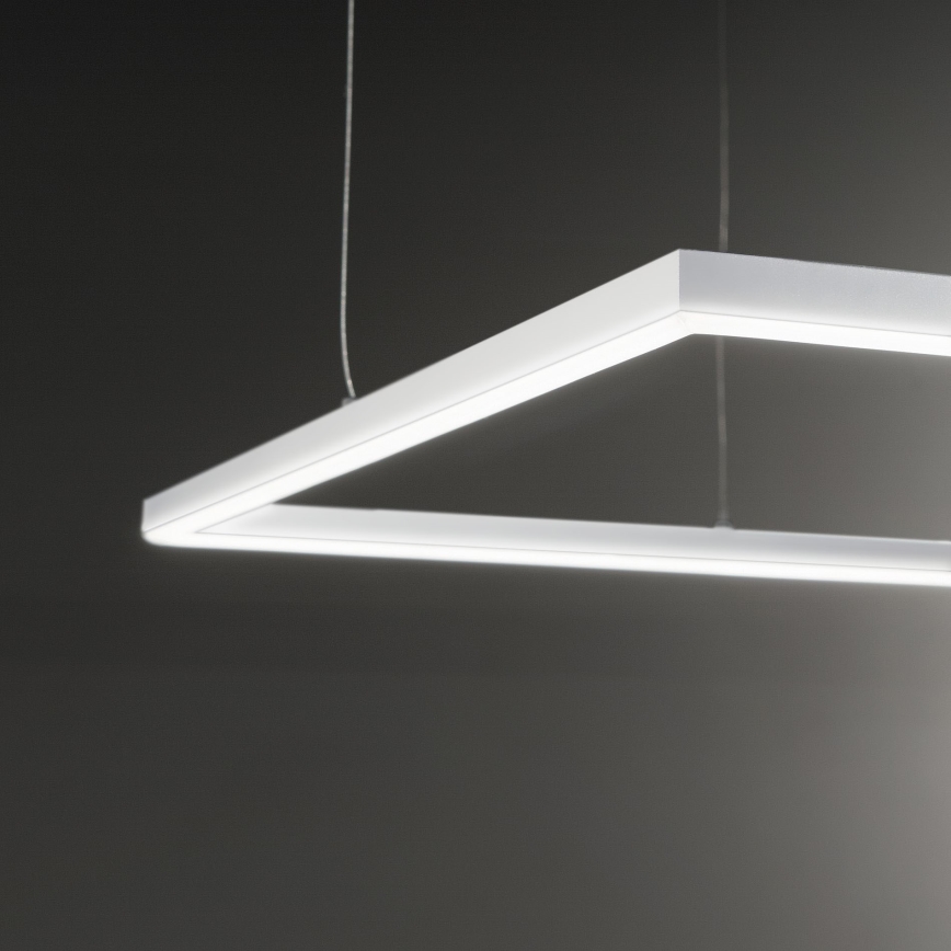 Ideal Lux - LED Luster na sajli ORACLE SLIM LED/41W/230V 3000K 70x70 cm bijela