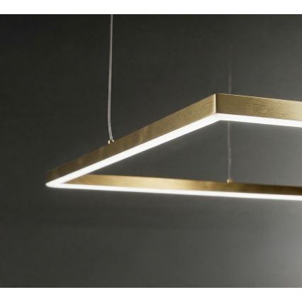 Ideal Lux - LED luster na sajli ORACLE SLIM LED/44W/230V 3000K CRI 90 70x70 cm zlatna