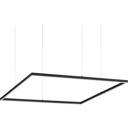Ideal Lux - LED Luster na sajli ORACLE SLIM LED/53W/230V 3000K 90x90 cm crna
