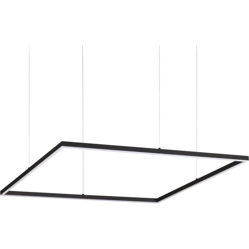 Ideal Lux - LED Luster na sajli ORACLE SLIM LED/53W/230V 3000K 90x90 cm crna