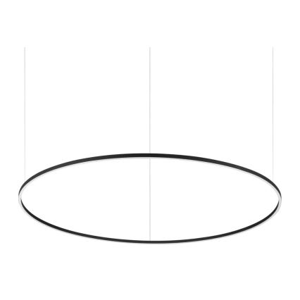 Ideal Lux - LED Prigušivi luster na sajli ORACLE SLIM LED/76W/230V 3000K pr. 150 cm crna