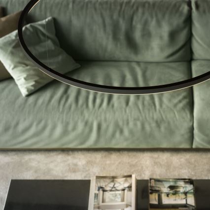 Ideal Lux - viseći LED luster na sajli ORACLE SLIM LED/83W/230V 4000K CRI 90 promjer 150 cm, crna