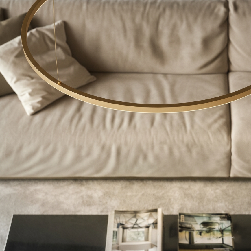 Ideal Lux - LED luster na sajli ORACLE SLIM LED/83W/230V 4000K pr. 150 cm zlatna