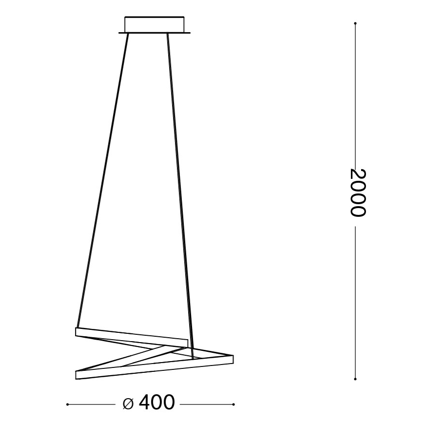 Ideal Lux - LED luster na sajli OZ LED/38W/230V pr. 40 cm CRI 90 zlatna