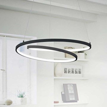 Ideal Lux - LED Luster na sajli OZ LED/52W/230V pr. 80 cm CRI 90 crna