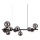 Ideal Lux - LED Luster na sajli PERLAGE 10xG9/3W/230V 81 cm crna/dimna