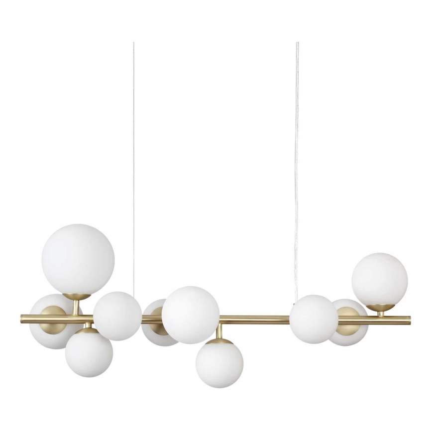 Ideal Lux - LED Luster na sajli PERLAGE 10xG9/3W/230V 81 cm zlatna/bijela