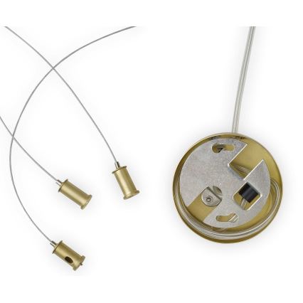 Ideal Lux - LED Luster na sajli PERLAGE 11xG9/3W/230V pr. 73 cm zlatna/dimna