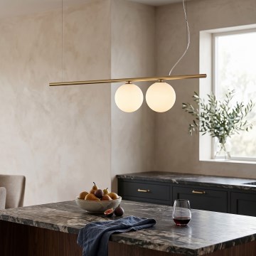 Ideal Lux - LED luster na sajli PERLINE 2xG9/3W/230V zlatna