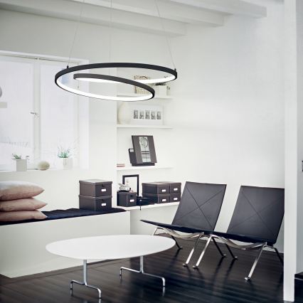 Ideal Lux - LED luster na sajli s mogućnošću prigušivanja OZ LED/48W/230V Ø 60 cm CRI 90 crna